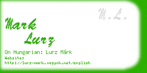 mark lurz business card